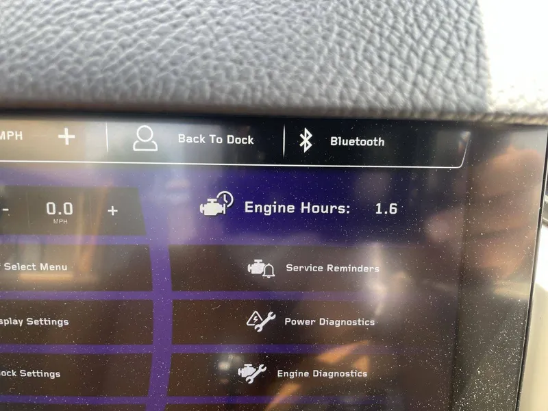 Slide: The Image of Nautique G23 2026 display showing 1.6 engine hours. - 21