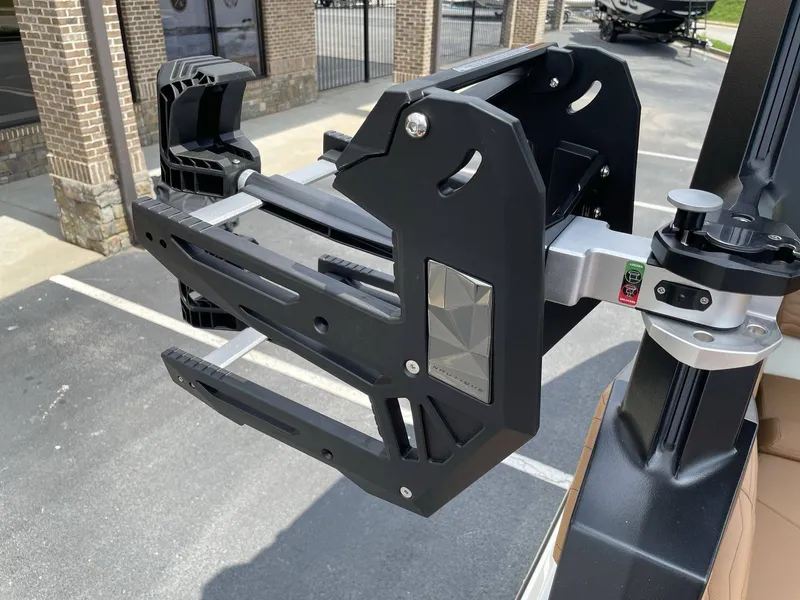 Slide: The Image of Nautique G23 2026 boat accessory on parking lot. - 26