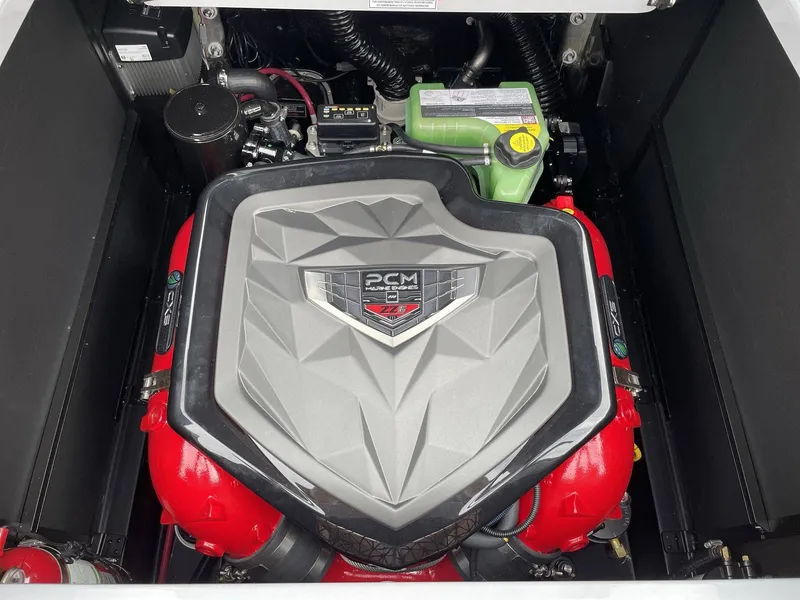 Slide: The Image of Engine compartment of 2026 Nautique G25 with PCM engine. - 17