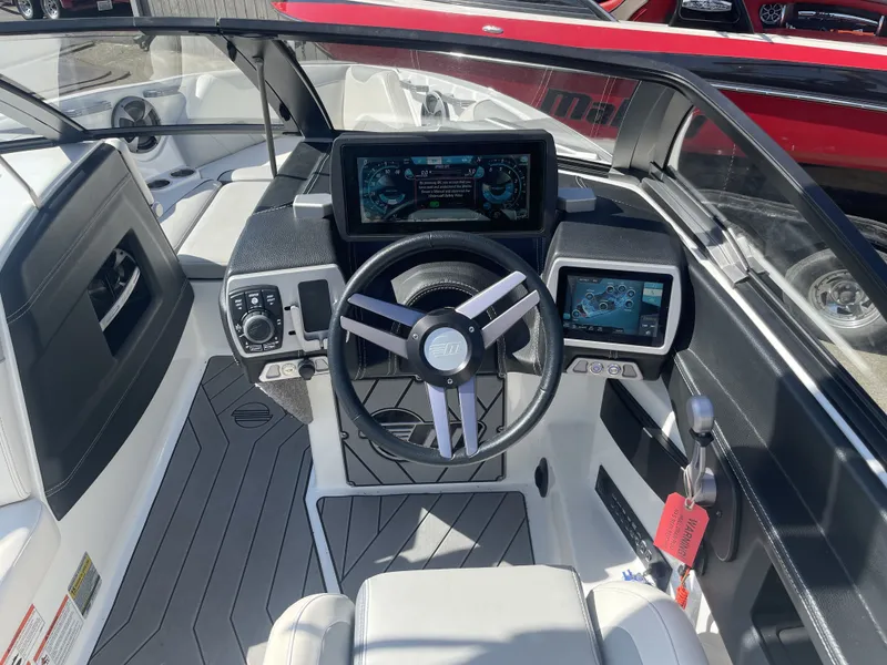 Slide: The Image of Interior of 2019 Malibu Wakesetter 23 LSV with modern controls. - 7