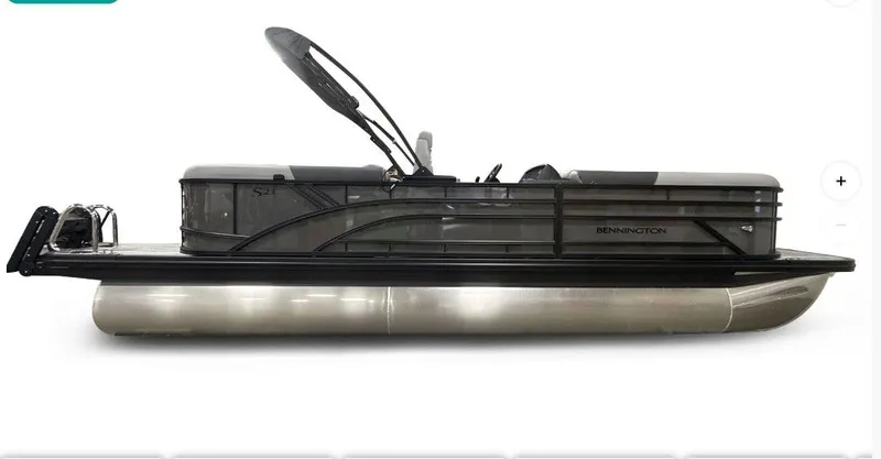 Slide: The Image of 2026 Bennington 23SSR SPS LTD TRI pontoon boat side view - 2