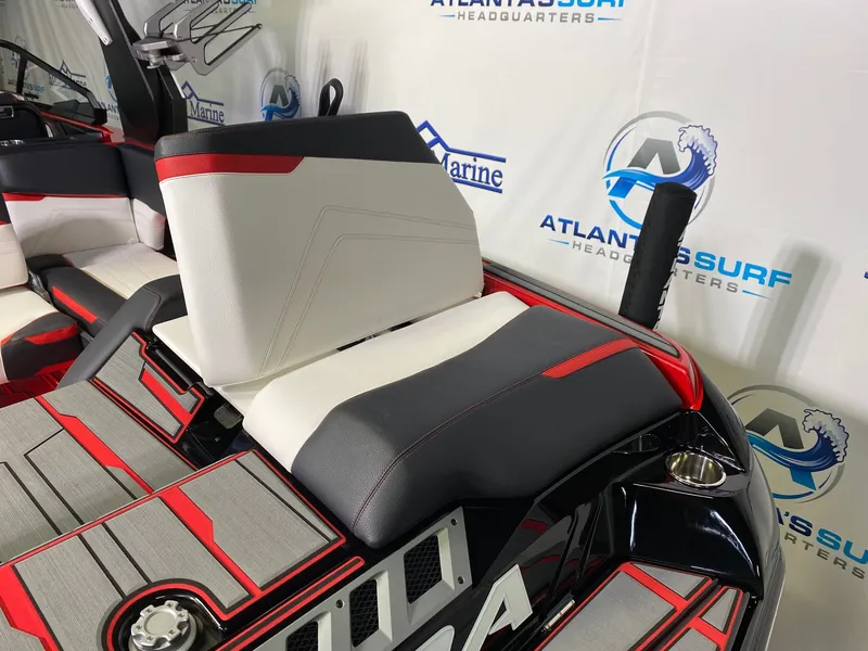 Slide: The Image of 2021 Supra SL 400 boat interior with modern seating. - 12