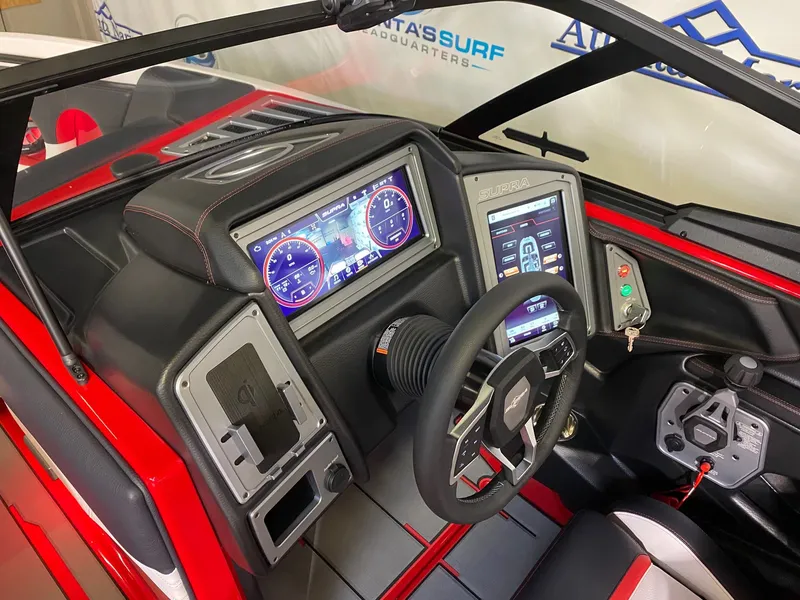 Slide: The Image of Interior of 2021 Supra SL 400 with modern dashboard. - 16
