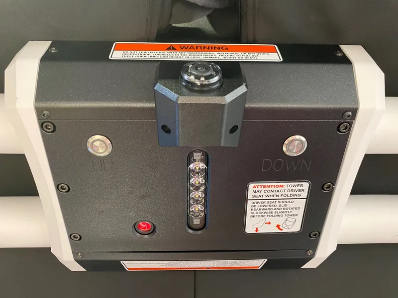 Slide: The Image of Control unit of 2021 Supra SL 400 with warning labels. - 24