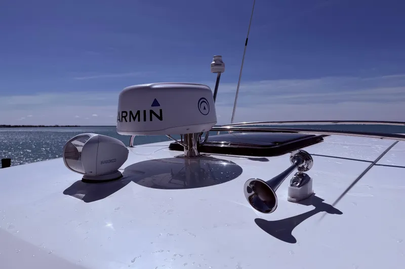 Slide: The Image of 2023 Jeanneau Leader 12.5 WA boat with Garmin radar and marine equipment. - 25