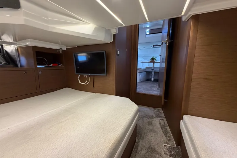 Slide: The Image of Luxurious interior of 2023 Jeanneau Leader 12.5 WA yacht with cozy cabin and modern amenities. - 41