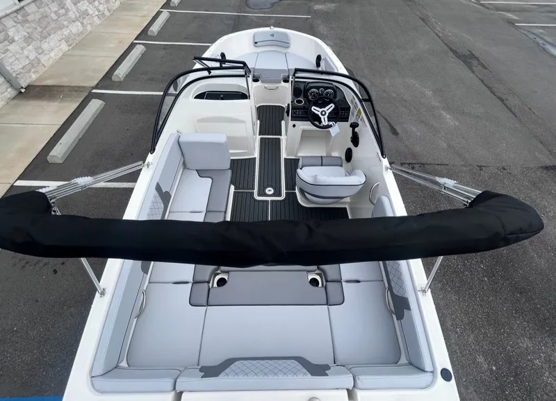 Slide: The Image of Interior view of the 2026 Bayliner VR4 Bowrider OB boat. - 12