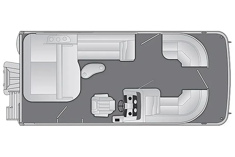 Slide: The Image of Layout of the 2023 Bennington 20 SXSB pontoon boat. - 13