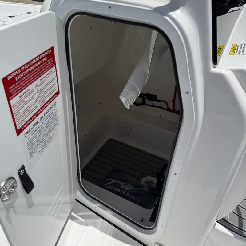 Slide: The Image of Interior of 2026 Tidewater 2110 Bay Max with storage compartment. - 10
