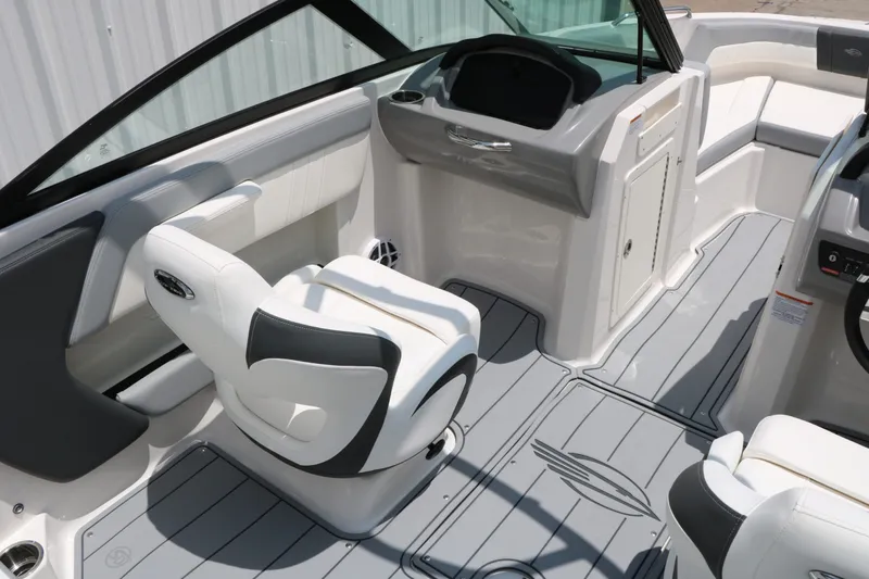 Slide: The Image of Interior of 2026 Chaparral 21 SSi featuring modern seating. - 29