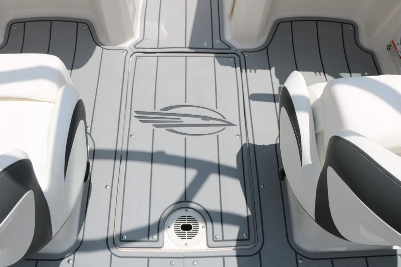 Slide: The Image of Interior of 2026 Chaparral 21 SSi with gray flooring. - 39