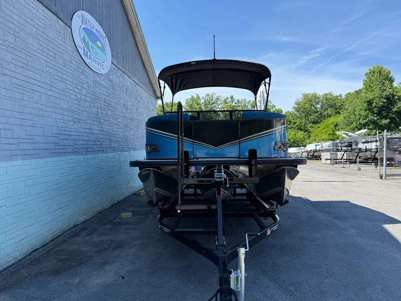 Slide: The Image of 2026 Avalon 2385 LSZ VRB boat on trailer at Water Works Marine. - 3