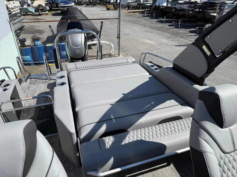 Slide: The Image of 2026 Avalon 2585 Excalibur lounge with gray upholstery outdoors. - 4