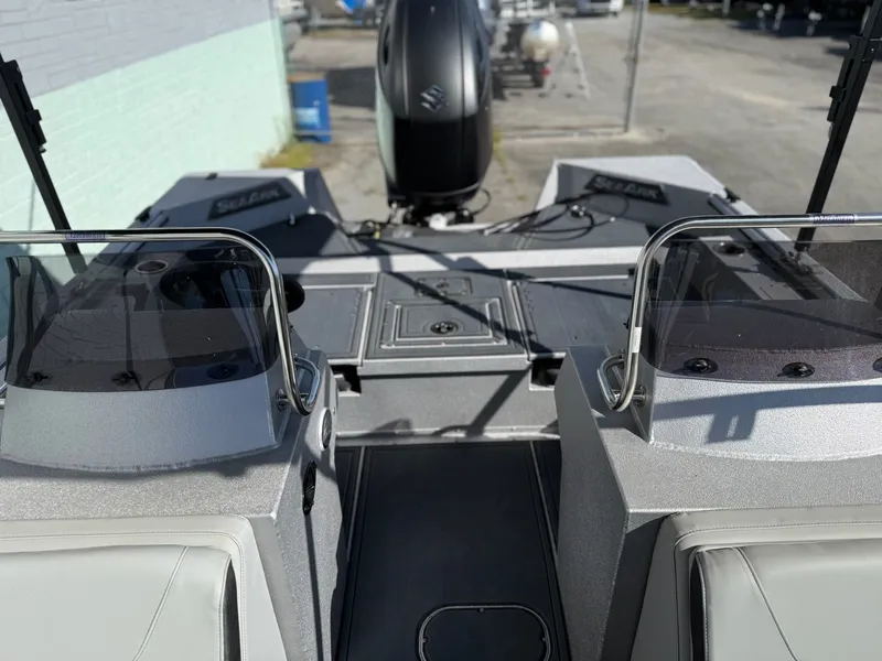 Slide: The Image of Interior view of SeaArk Easy 200 boat, model year 2026. - 9
