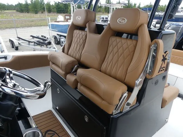 Slide: The Image of Luxurious seating in Key West 291 FS boat, 2026 model. - 17