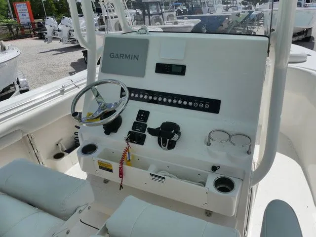 Slide: The Image of Key West 263 FS boat helm console, 2024 model. - 10