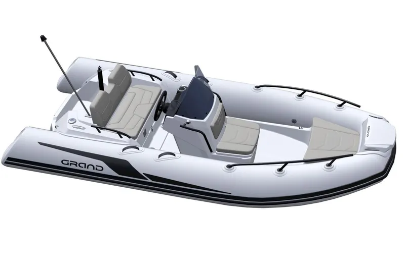 Slide: The Image of 2026 Grand Inflatables G420 Schlauchboot, modernes Design, weiße und graue Polsterung. - 14