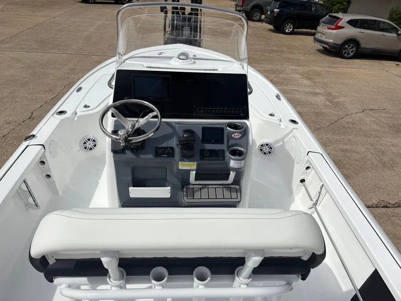 Slide: The Image of Interior view of the 2026 Tidewater 2110 Bay Max boat. - 8