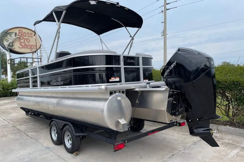 Slide: The Image of 2026 Sun Tracker Party Barge 24 XP3 pontoon boat at Bass Pro Shops. - 3