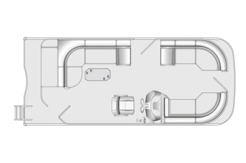 Slide: The Image of Manufacturer Provided Image: Top view layout of 2026 South Bay 222CR LE pontoon boat interior design. - 7