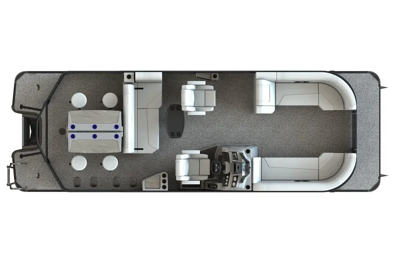 Slide: The Image of Manufacturer Provided Image: Top view of 2026 SunChaser Eclipse 25 SBX DH BAR pontoon boat layout. - 22