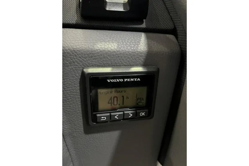 Slide: The Image of Volvo Penta engine hour meter displaying 40.1 hours in 2024 Cobalt R4. - 29