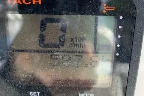 Slide: The Image of Close-up of a tachometer display on a 2006 Regulator 24 Classic boat. - 34