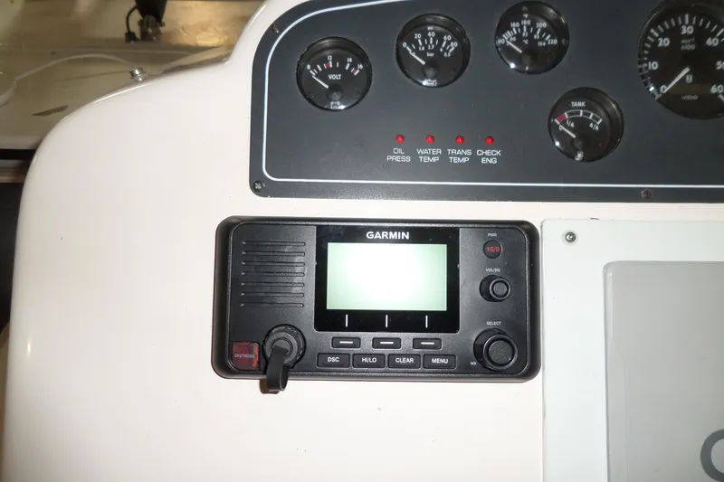 Slide: The Image of Dashboard of a 2006 Tiara Yachts 3600 Sovran with Garmin marine electronics. - 18