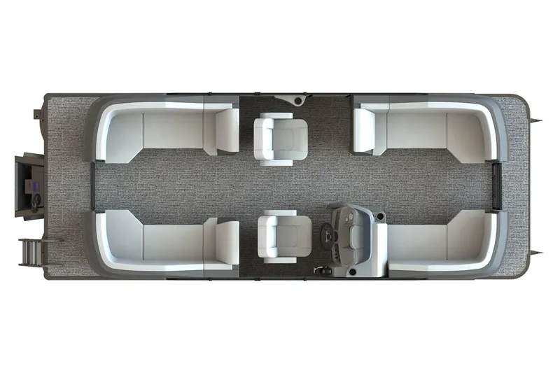 Slide: The Image of Manufacturer Provided Image: Top view of 2026 SunChaser Lucerne 22 LR DH Sport pontoon boat interior layout. - 4