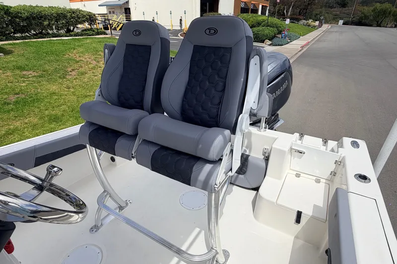 Slide: The Image of 2026 Defiance Catalina 210 boat seats with sleek design and modern upholstery. - 30