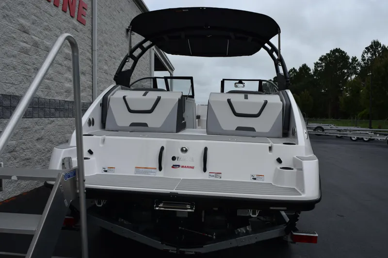 Slide: The Image of 2026 Yamaha Boats AR220 rear view, showcasing sleek design and modern features. - 5