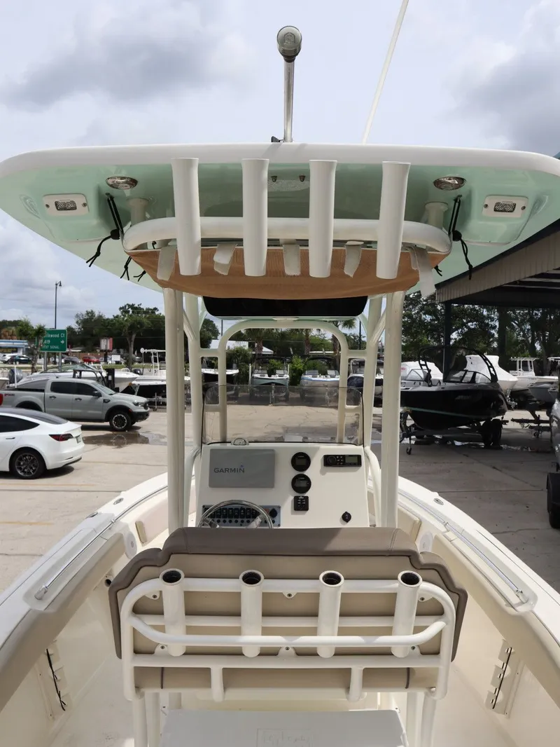 Slide: The Image of Interior view of a 2021 Key West Center Console 219FS boat. - 12