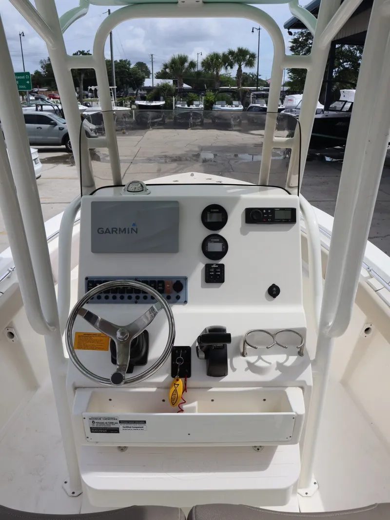 Slide: The Image of Key West Center Console 219FS boat dashboard, 2021 model. - 13