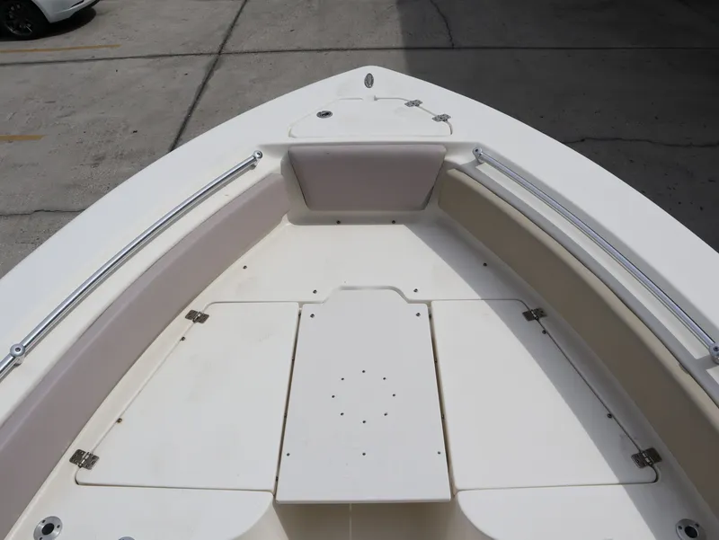 Slide: The Image of Bow area of a 2021 Key West Center Console 219FS boat. - 14