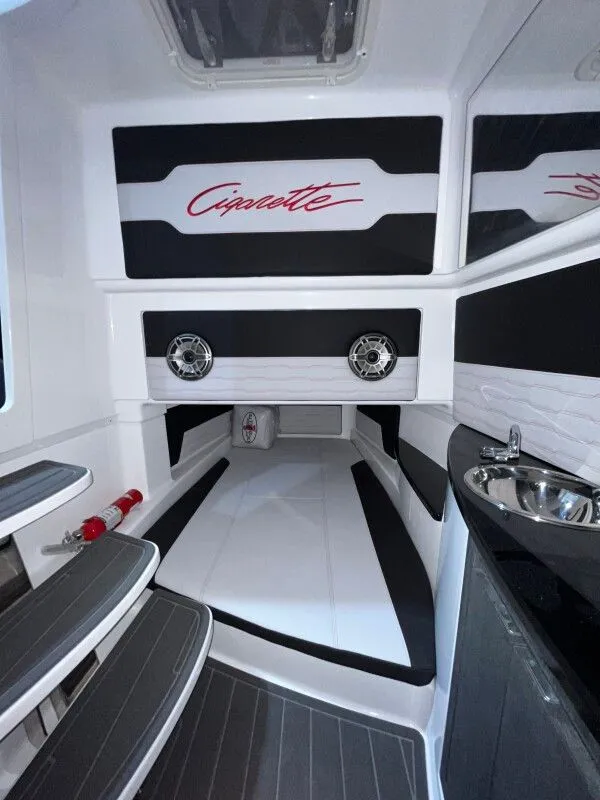 Slide: The Image of Interior of 2025 Cigarette 41' Nighthawk with modern design. - 15