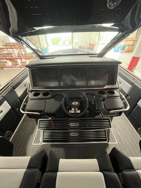 Slide: The Image of Interior view of 2025 Cigarette 41' Nighthawk boat. - 8