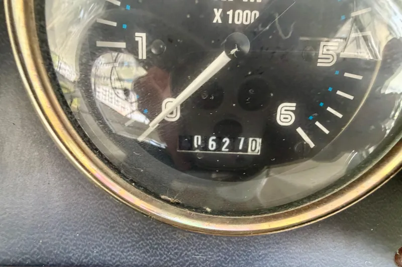 Slide: The Image of Close-up of Carver 396 Motor Yacht tachometer showing 6270 hours. - 12