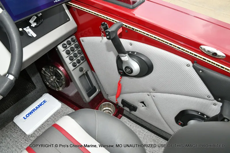 Slide: The Image of Interior of Ranger VX1888 WT boat, control console and controls. - 41