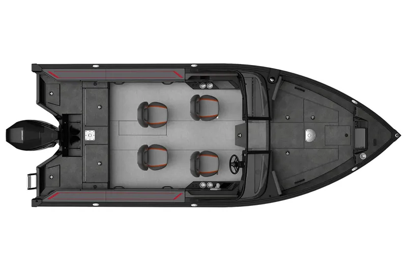 Slide: The Image of Top view of Alumacraft Trophy 195X Sport boat 2026. - 12