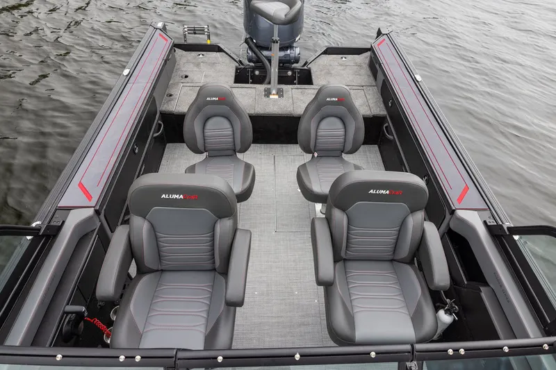 Slide: The Image of Interior of 2026 Alumacraft Trophy 195X Sport with four seats. - 14