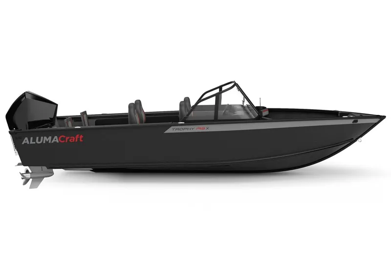 Slide: The Image of 2026 Alumacraft Trophy 195X Sport boat, side view. - 5