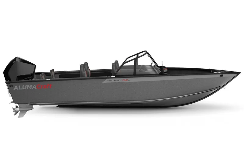 Slide: The Image of 2026 Alumacraft Trophy 195X Sport boat, side view. - 8