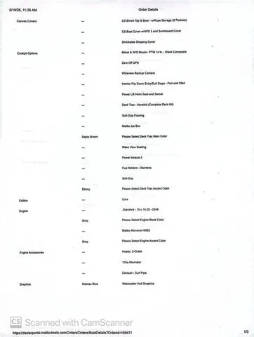 Slide: The Image of Order details for Malibu Wakesetter 22 LSV 2022. - 20