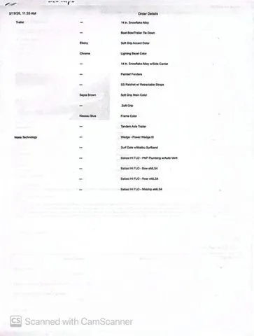 Slide: The Image of Order form for 2022 Malibu Wakesetter 22 LSV. - 22
