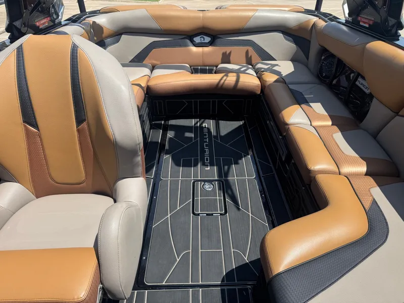 Slide: The Image of Interior of Centurion Ri230 boat, luxurious seating, modern design, 2023 model. - 17