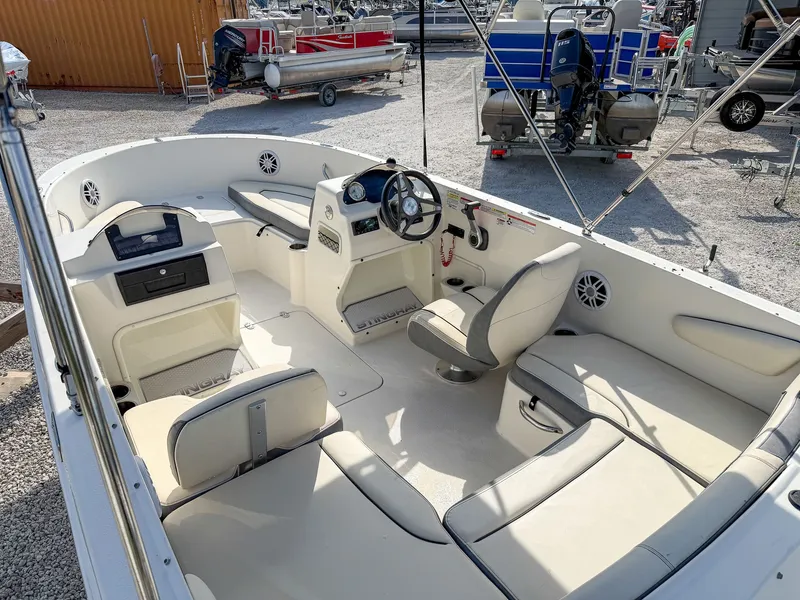 Slide: The Image of Interior of 2023 Stingray 172 SC boat with seating. - 7