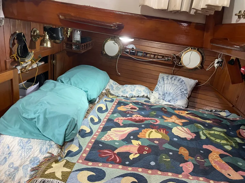 Slide: The Image of Cozy cabin on 1983 Formosa Spindrift 43 sailboat. - 35