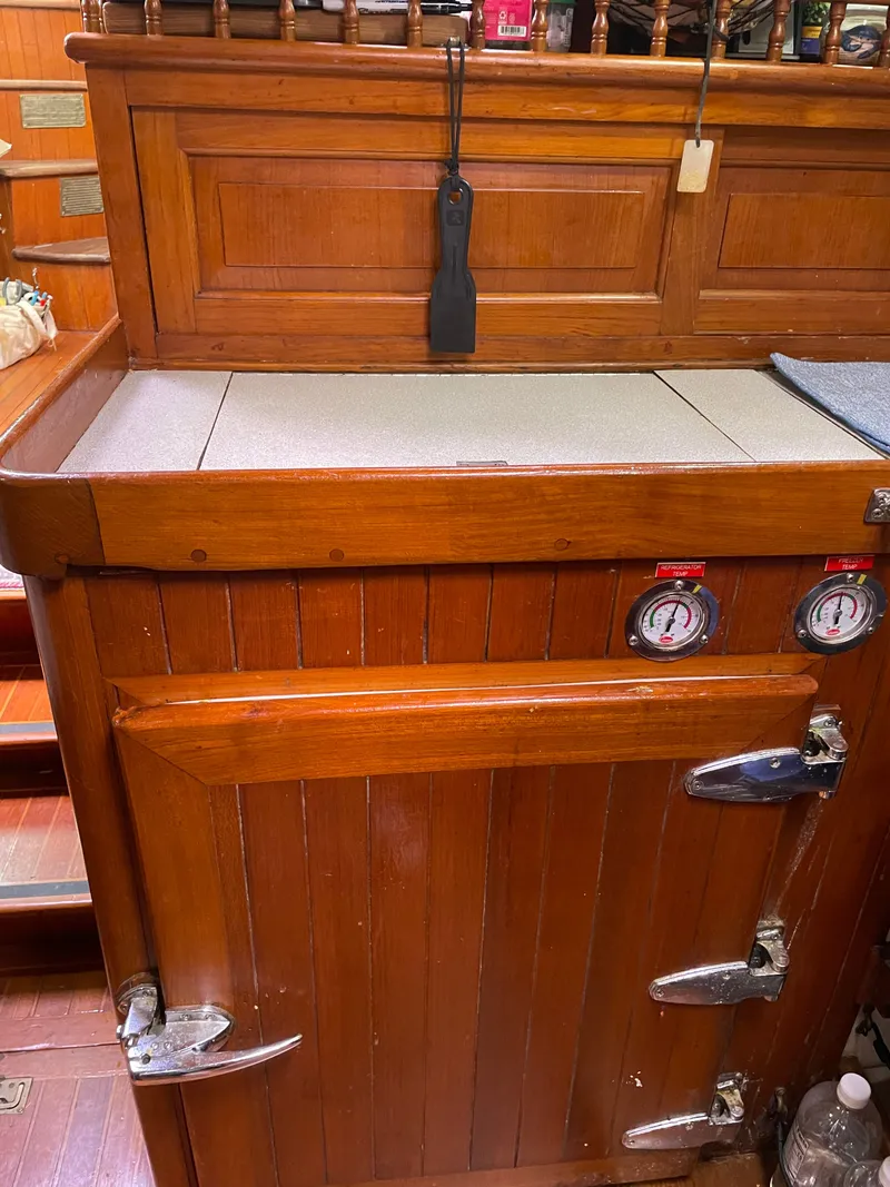 Slide: The Image of Wooden interior of a 1983 Formosa Spindrift 43 yacht. - 40