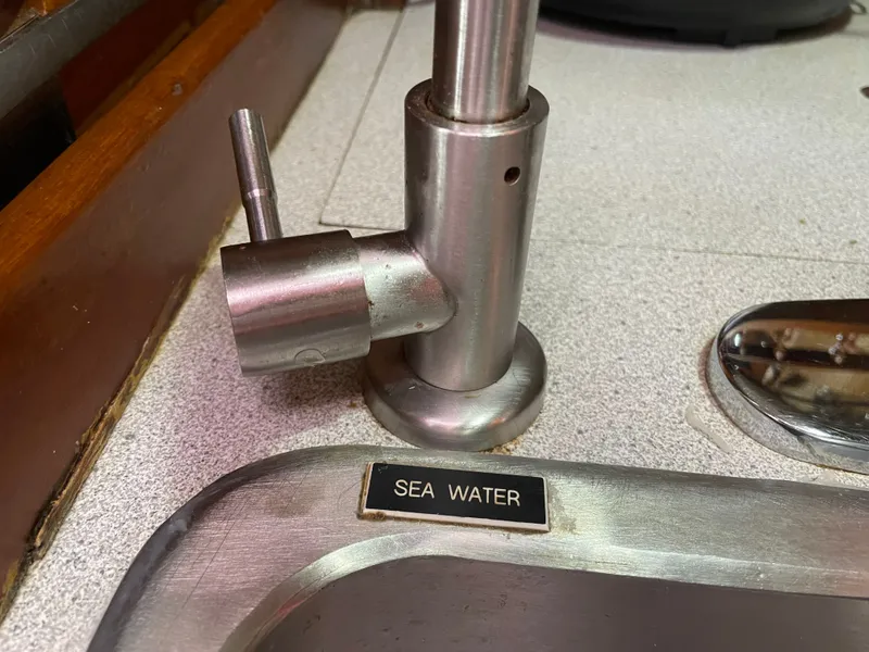 Slide: The Image of Formosa Spindrift 43, 1983, sea water tap in kitchen. - 46