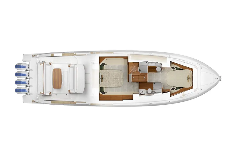 Slide: The Image of Manufacturer Provided Image: 2025 Tiara Yachts 56 LS top view layout with spacious interior and four engines. - 42